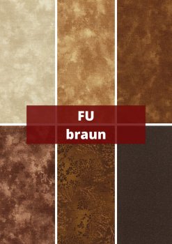 6 verschiedene Stoffe - Falsche Unis braun